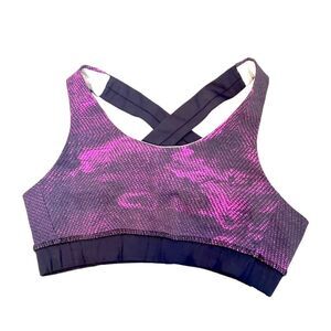 Flywheel Pink Black Sports Bra Small